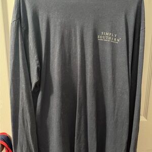 Simply Southern Men's Charcoal Long Sleeve Tee